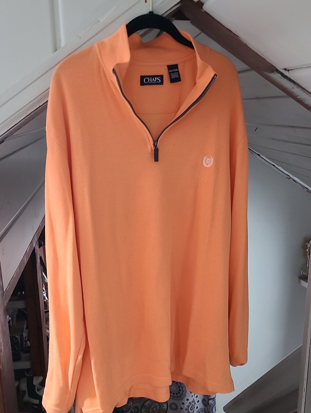 Chaps Men's Orange Half-Zip Sweatshirt